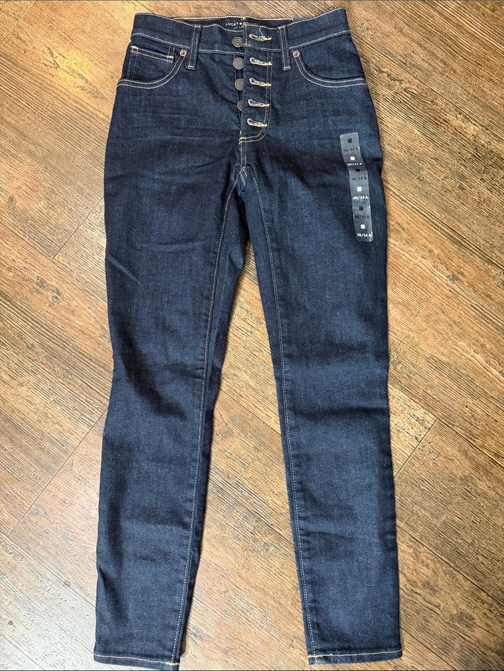 Lucky Brand Dark Indigo High-Rise Skinny Jeans NWT